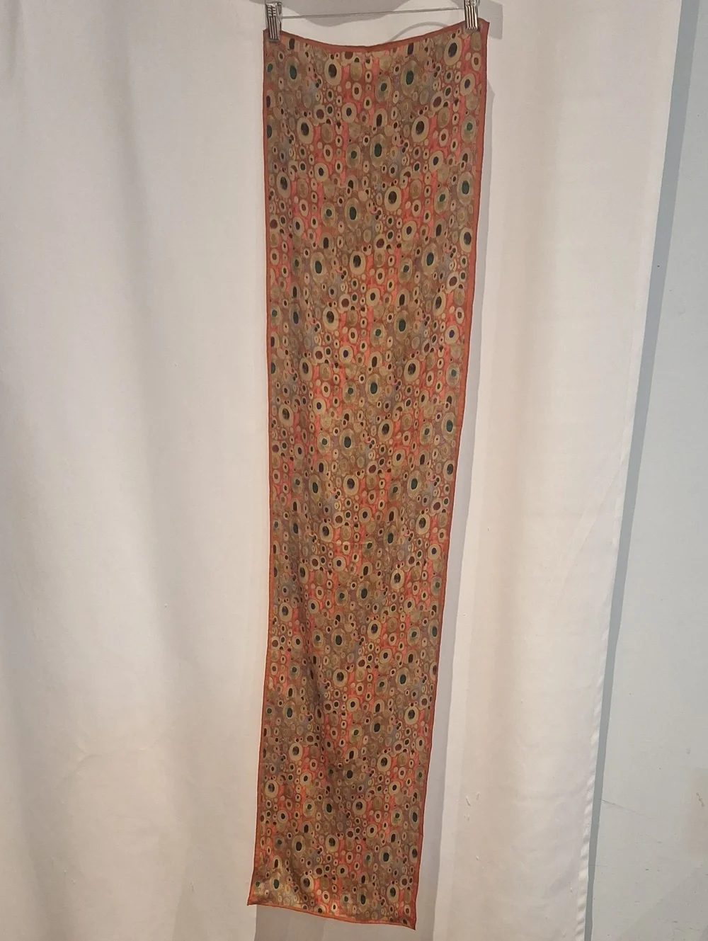Kilmt Print Silky Long Scarf
